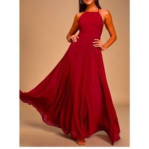 Mystical Kind of Love Wine Red Maxi Dress